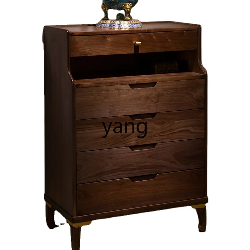 

Yhl Gold Charm Tiancheng New Chinese Style Peach Solid Wood Chest of Drawers Modern Minimalist Textured Furniture