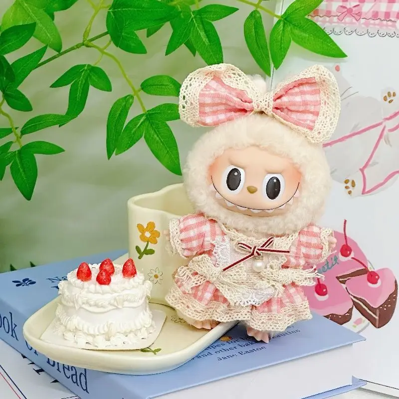 LABUBU clothes baby clothes 17cm Frosting Party One, two, three generations of overalls suit（2 point）