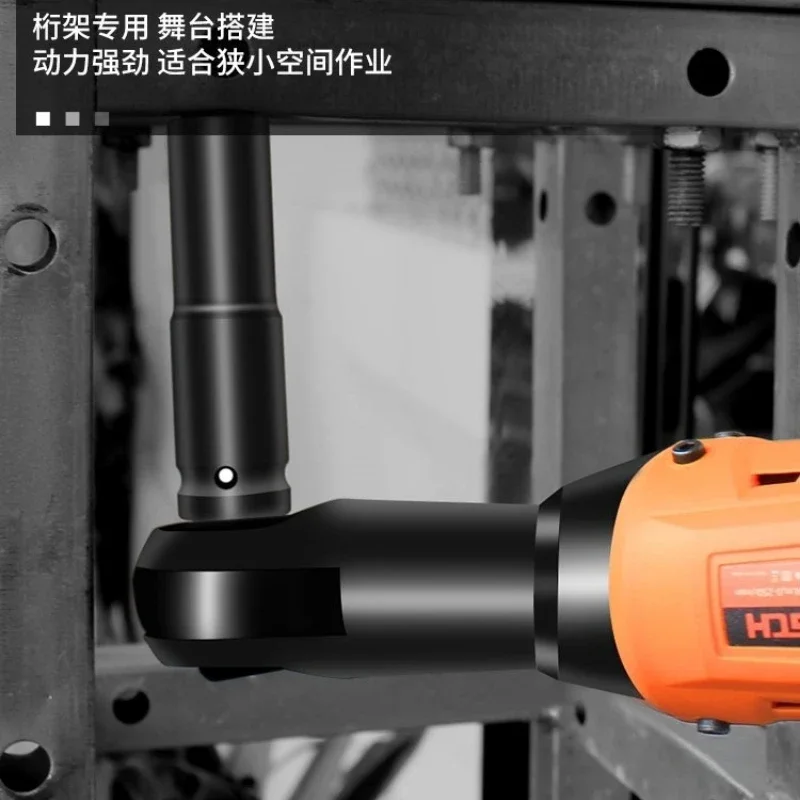

2026 Electric Ratchet Wrench Truss Electric Wrench Angle 90 Degrees Fast Right Angle Charging Row Rack Ratchet Wrench 159