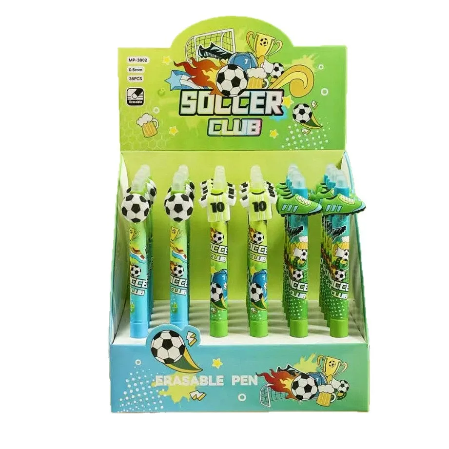 

6pcs Sports Football Themed Ballpoint Pens, Football Pens, Daily Office Erasable Neutral Pens