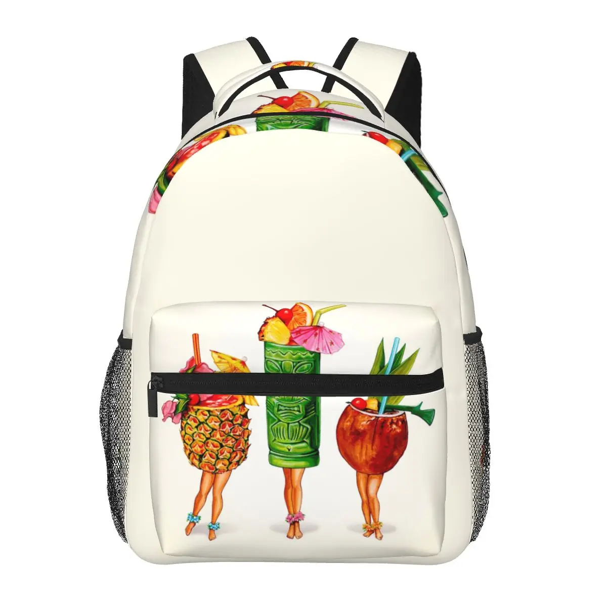 Tiki Cocktail Pin-Up Backpacks Boys Girls Bookbag Students School Bags Cartoon Laptop Rucksack Shoulder Bag Large Capacity