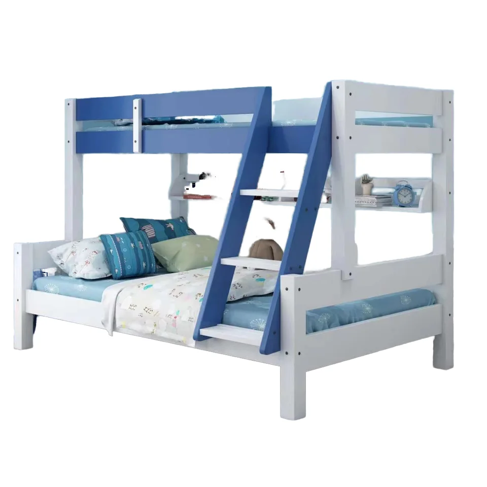 

Kids Double Bunk Bed Bedroom Furniture Wooden Baby Bed Bunk Kids' Cribs Different Sizes Cot Safety Wood Babies Crib