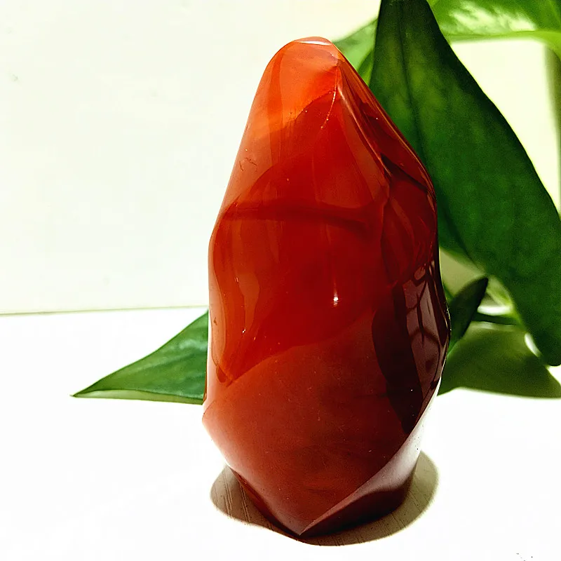 Natural Stone Red Agate Flame Crystal Lce Cream Torch Meditation Spiritual Energy Healing Feng Shui Crystal Room Decoration