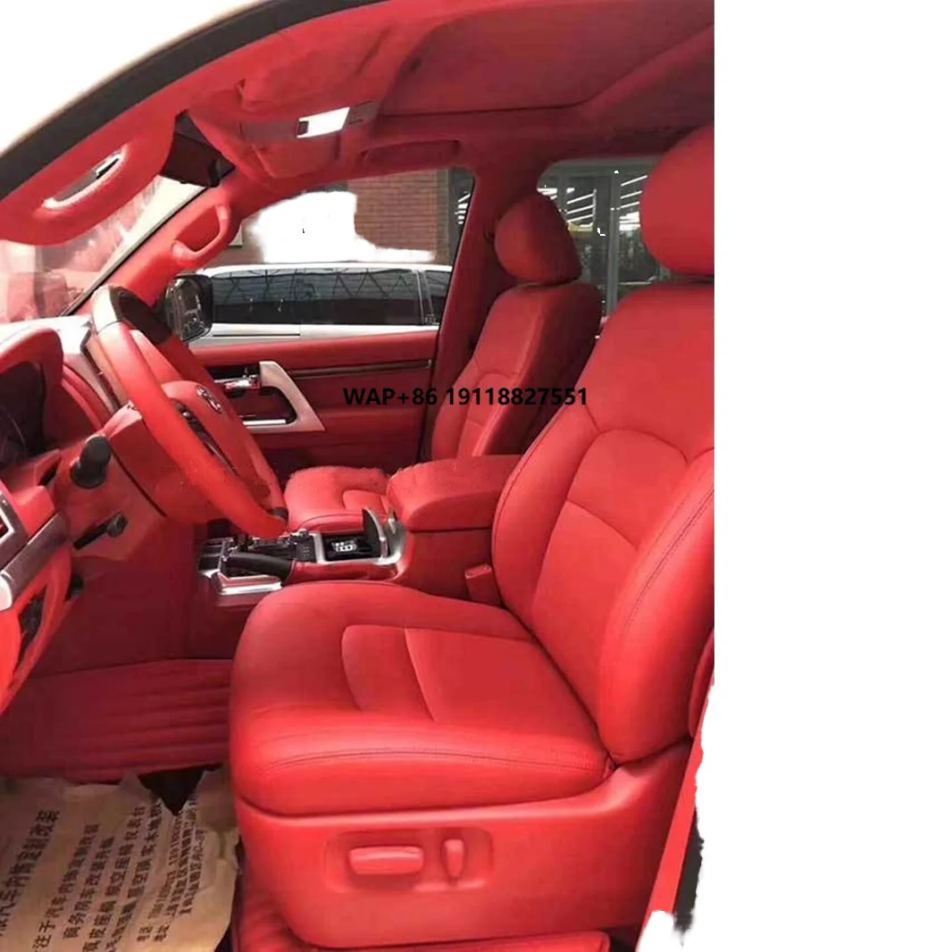 Motoptes Custom Made Full Set Car Seat Cover 3 Rows 6-8 Seats Luxury High Quality Nappa Leather Original Fit ajero