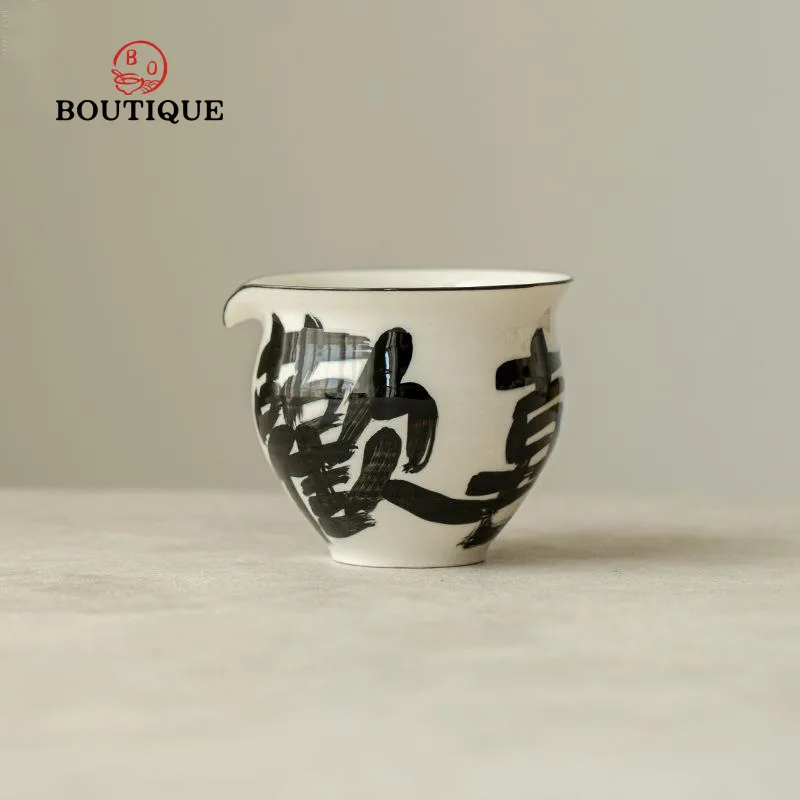 

Pure Handwritten Ceramic Tea Pitcher Chhai Chinese Tea Sea Aesthetic Tea Cups Handmade Cha Hai Beautiful Supplies Puera Ceremony