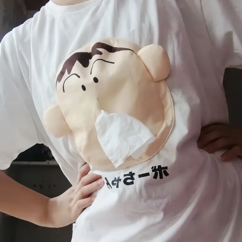 الإبداعية Boochan 3D الأنسجة تي شيرت قصير الأكمام متعة اتجاهات الموضة المحمولة المناديل الورقية لطيف هدايا عيد الميلاد #6