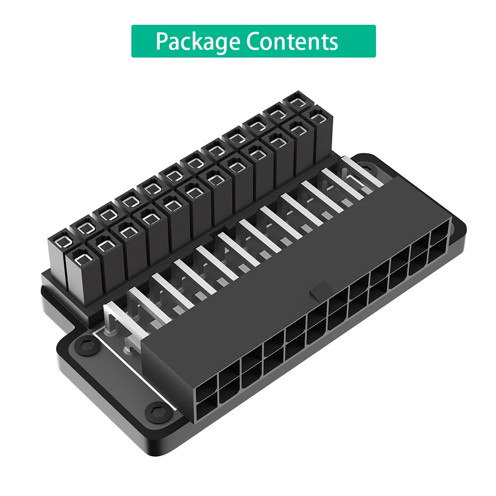 24-Pin ATX إمدادات الطاقة الطائر جسر أداة 90 درجة بزاوية موصل محول للوحة الأم سطح المكتب إمدادات الكمبيوتر