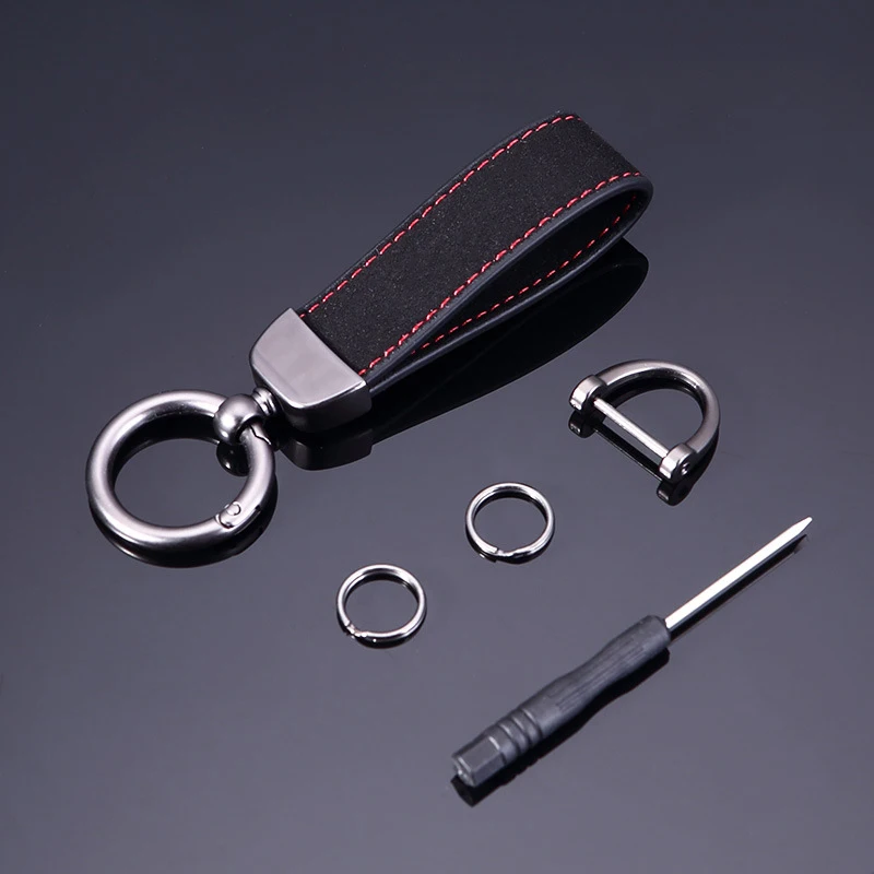 Car Key Strap Holder Men Women Waist Wallet Keyring Classic PU Leather Keychain 1PC Simple Design Practical Gift Accessories 3