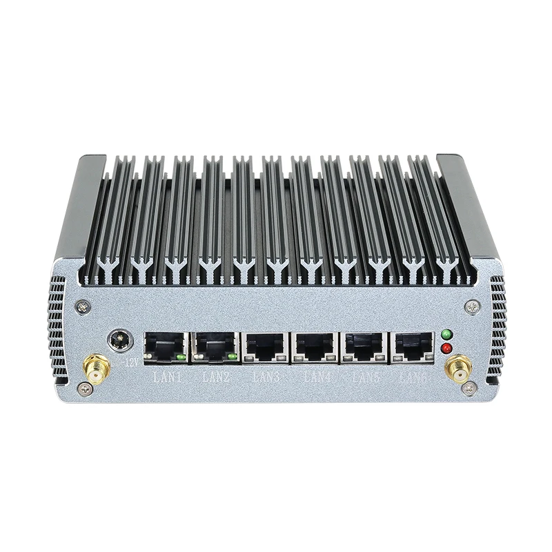 Fanless Mini PC Intel Core i5-1135G7 4 Cores 8 Threads 6x NICs 2.5G Intel i225V 4K UHD Mini PCIe GPIO RS232 Windows Linux/Ubuntu