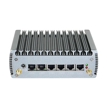 Fanless Mini PC Intel Core i5-1135G7 4 Kerne 8 Themen 6x NICs 2,5G Intel i225V 4K UHD Mini PCIe GPIO RS232 Windows Linux/Ubuntu