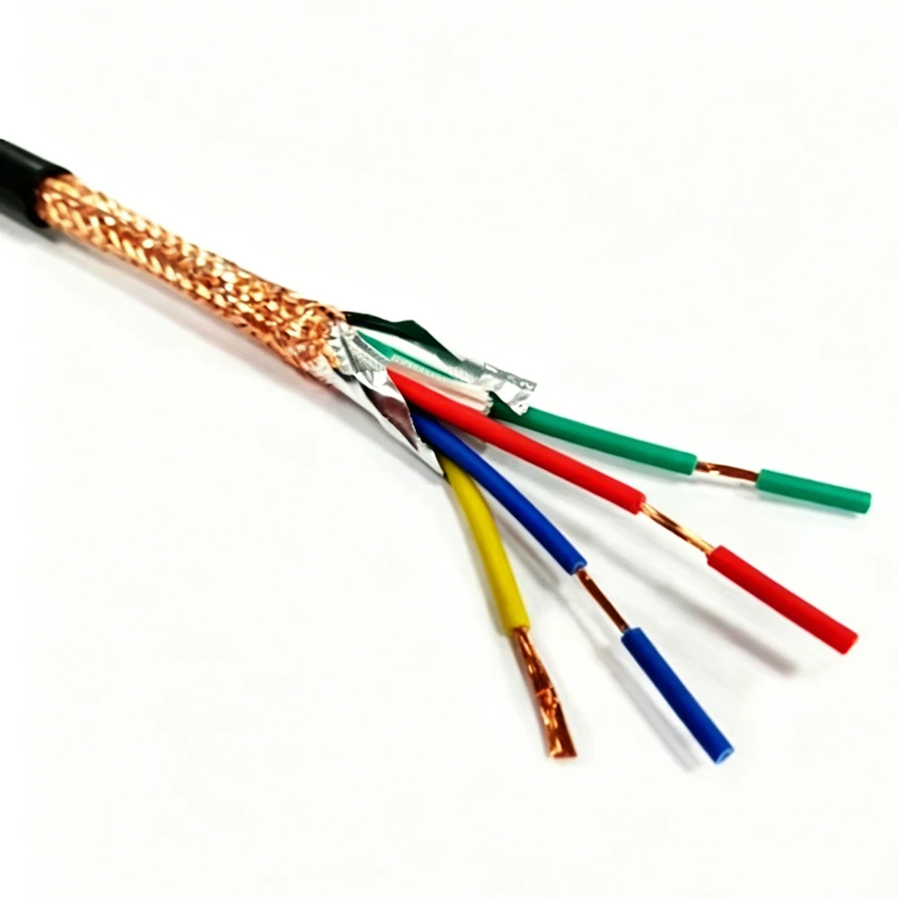 Cabo blindado de 4 núcleos para a máquina do gravador do cnc, 16awg, 1000mm, comprimento 5000mm, motor do eixo, vfd