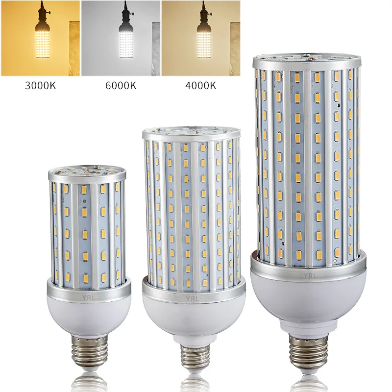 

1pc E27 E40 LED Corn Light 20w 30w 50w 80w 100w 3000K Nature White 4000k 6000k Street Lamp Courtyard Energy-saving Bulb AC 220V