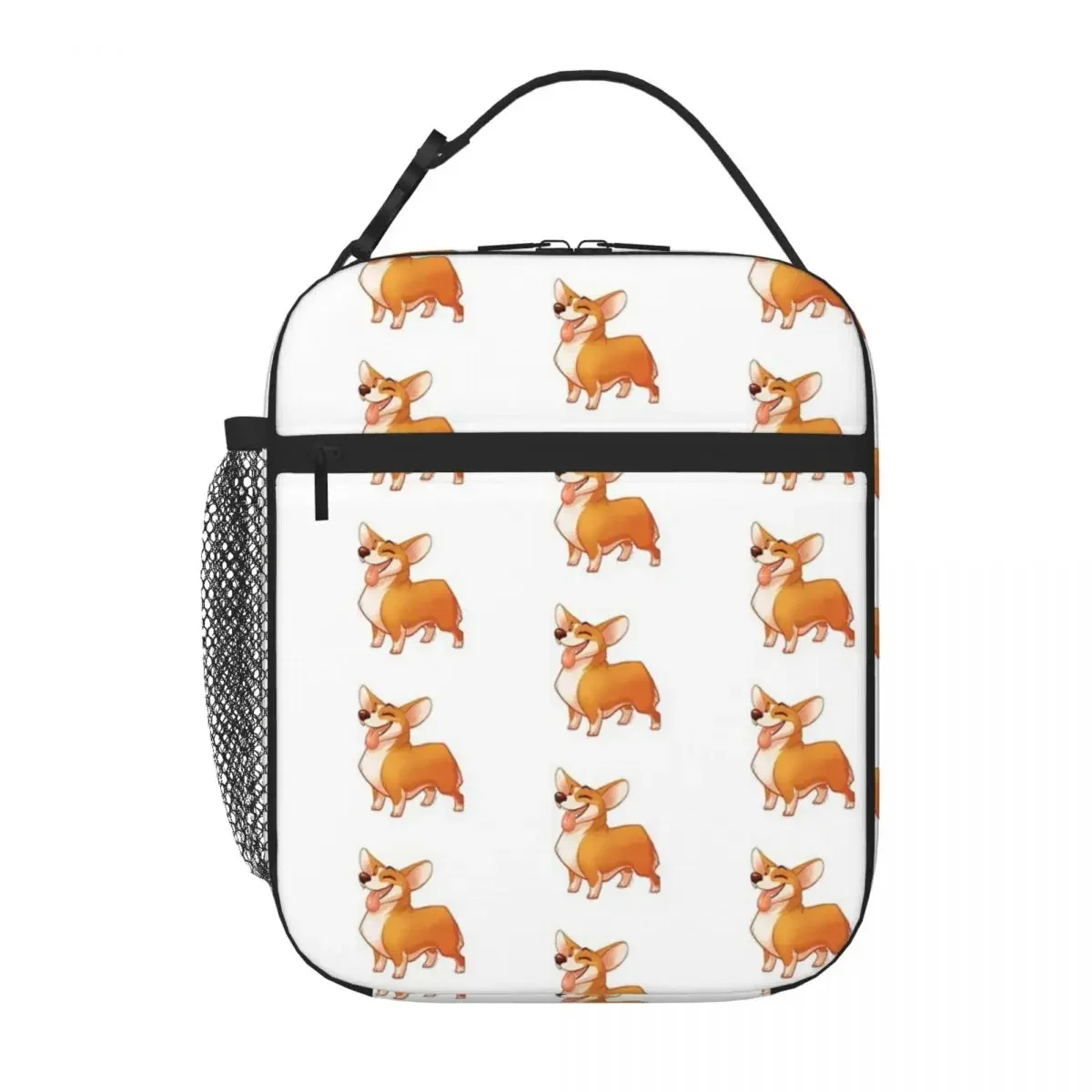 Happy Corgi 362 Lunch Tote Lunchbag Lunch Box Bag Thermo Cooler Bag