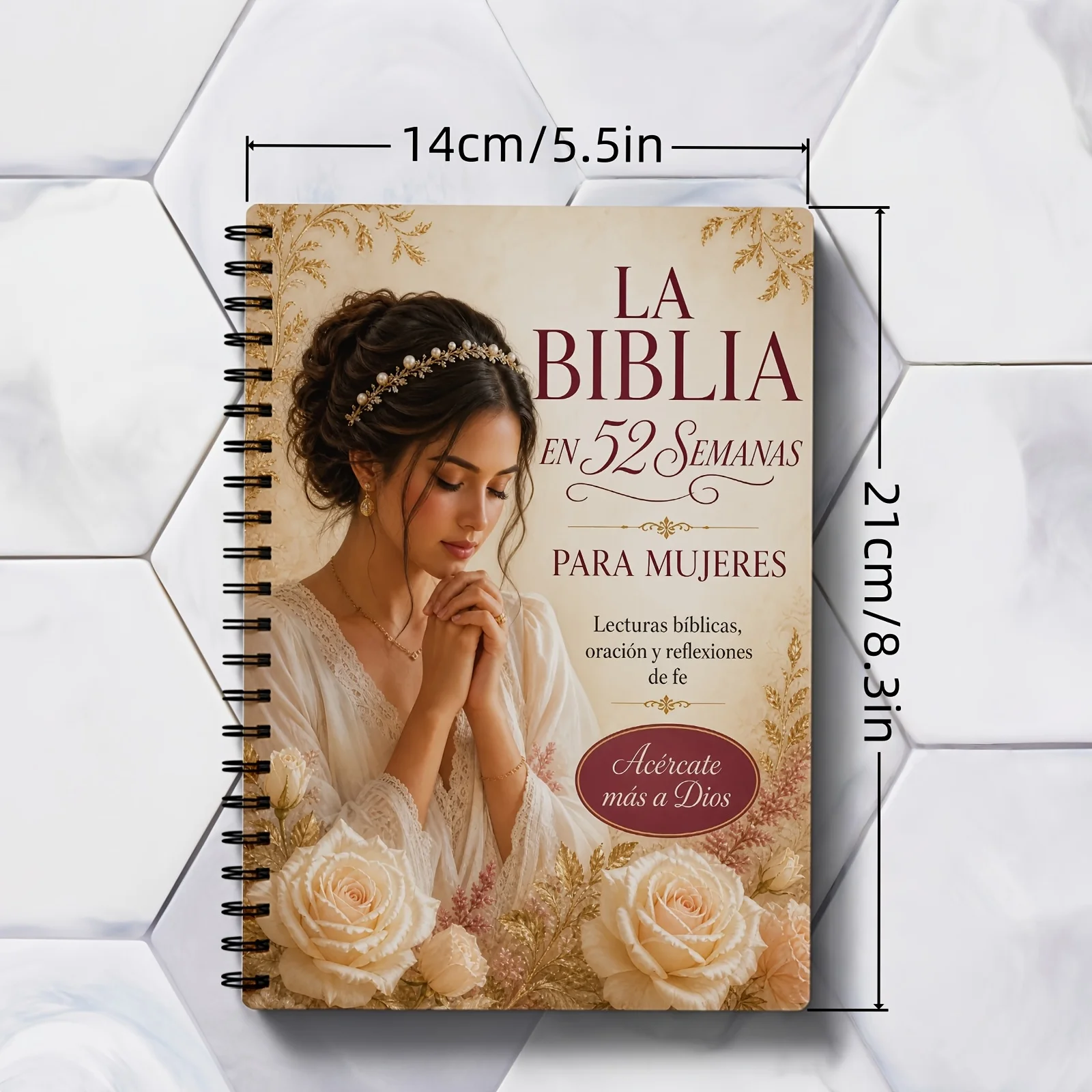 Women’s 52-Week Bible Devotional Journal Floral Cover Faith Notebook Weekly Reading Tracker Ideal Gift for Sisters Colleagues