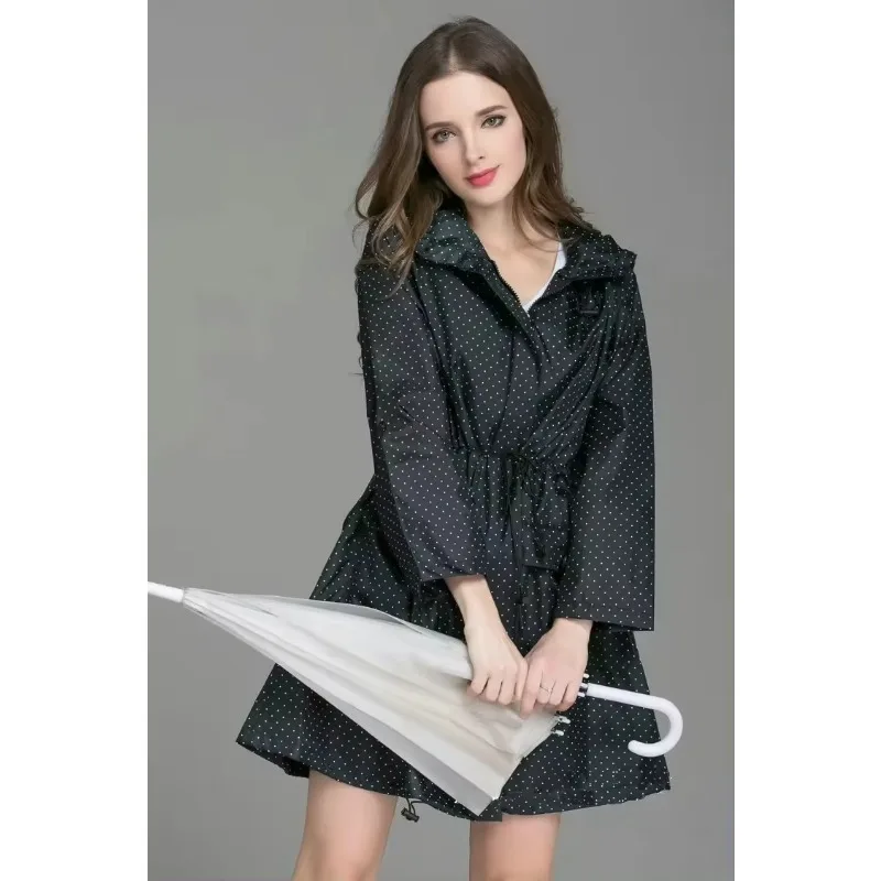 Raincoat Women Men Ladies Rain Coat Poncho Breathable Long Portable Water-Repellent Rainwear Jacket