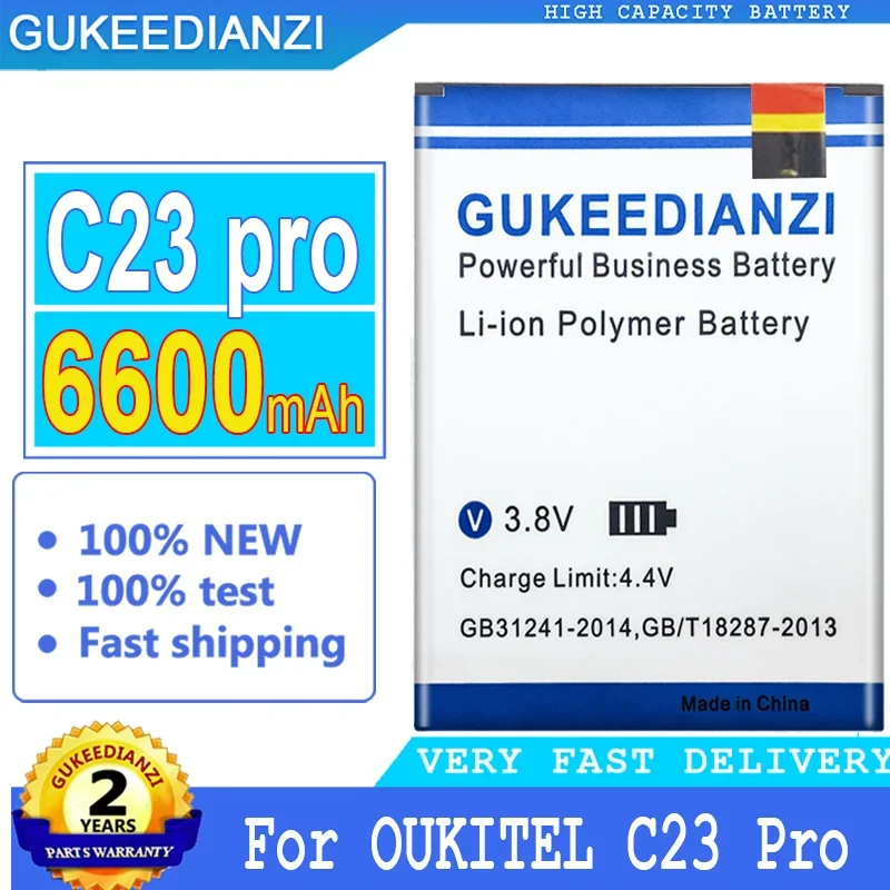 

GUKEEDIANZI Battery for OUKITEL, 6600mAh, C23 Pro, C23Pro