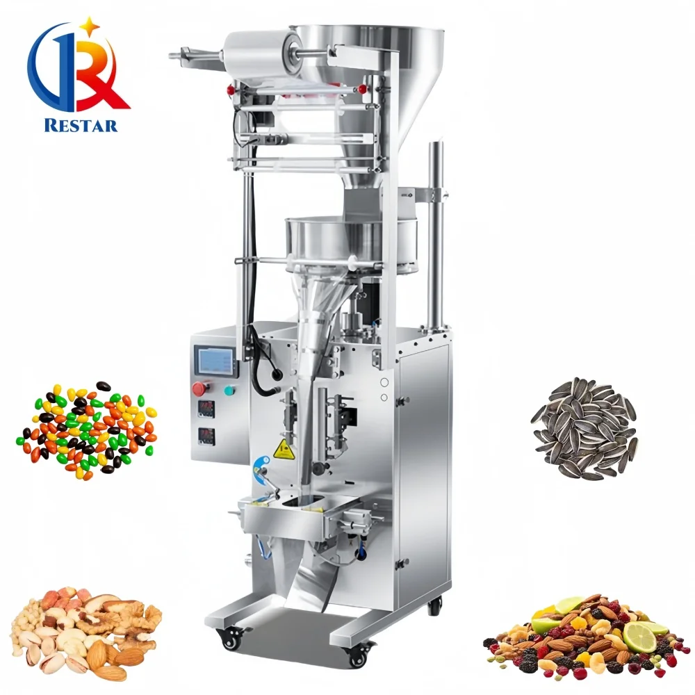 Mesin Pengemas Beras Cangkir Volumetrik Kecepatan Tinggi Multi-baris Mesin Pengemasan Granul Makanan Partikel Mesin Pengemas Bumbu