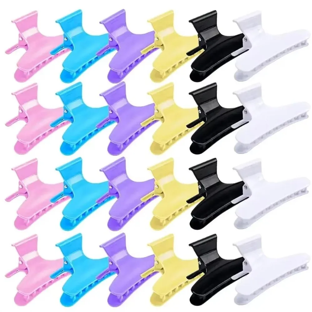 12Pcs Claw Clamps Butterfly Hair Clips Holding Tools Hairpins Claw Hair Clips Professional Grade Hair Section Clamps