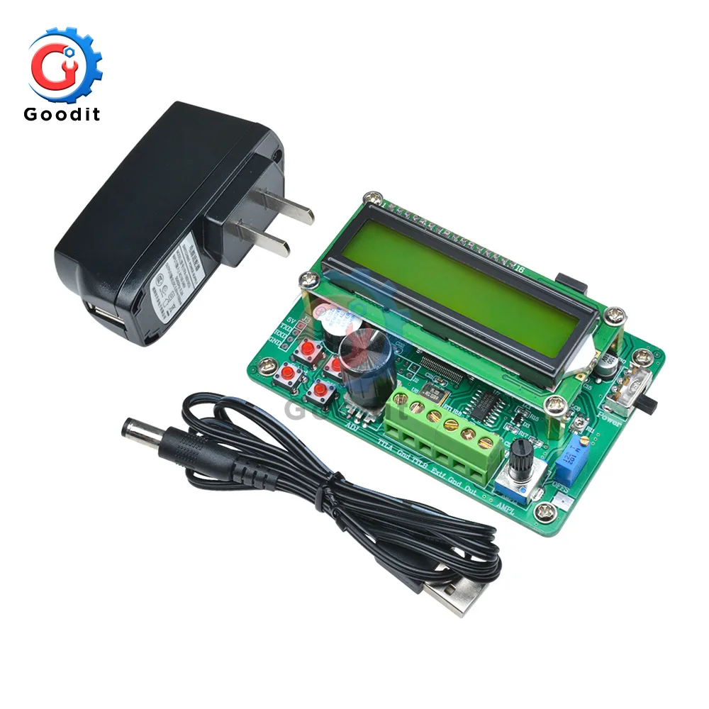 

0.01Hz - 5MHz DDS Function Signal Generator Module 1602 LCD Display Sine Triangle Square Wave TTL Output Storage Recall Counter