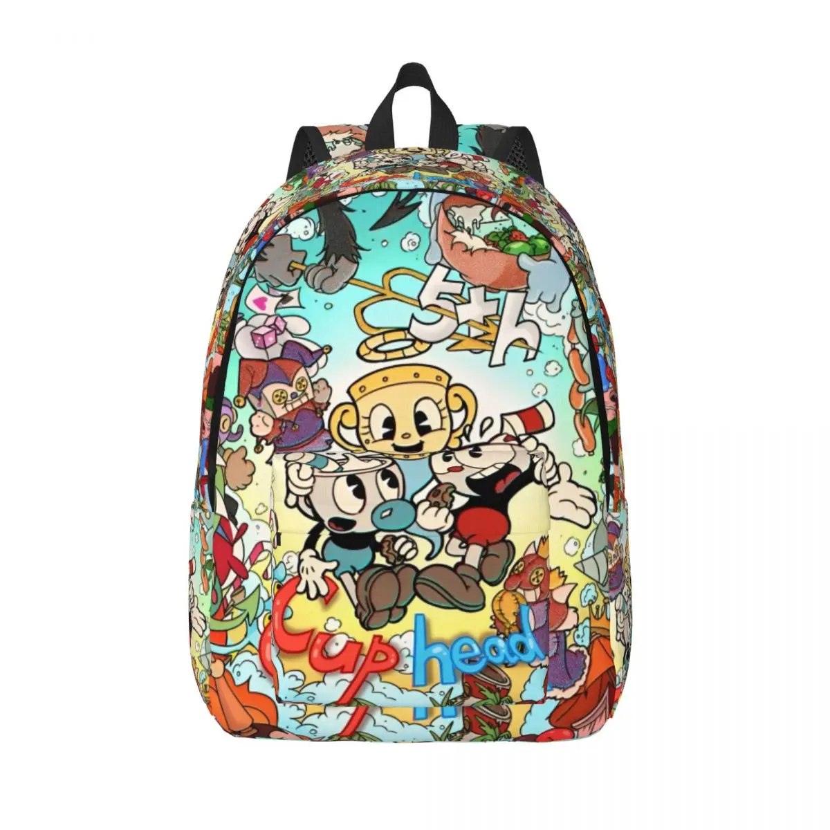 

Great Retro Game Cuphead Backpack for Boy Girl Kids Student School Bookbag Canvas Daypack Preschool Primary Bag Travel