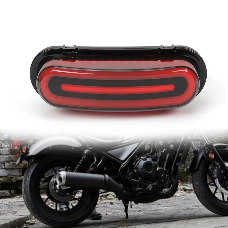 CM300 LED Tail Lights For Honda Rebel CMX300 CM500 2017 2024 Motorcycle Smoked lens Lamp Break Stop Taillights ‎IP67