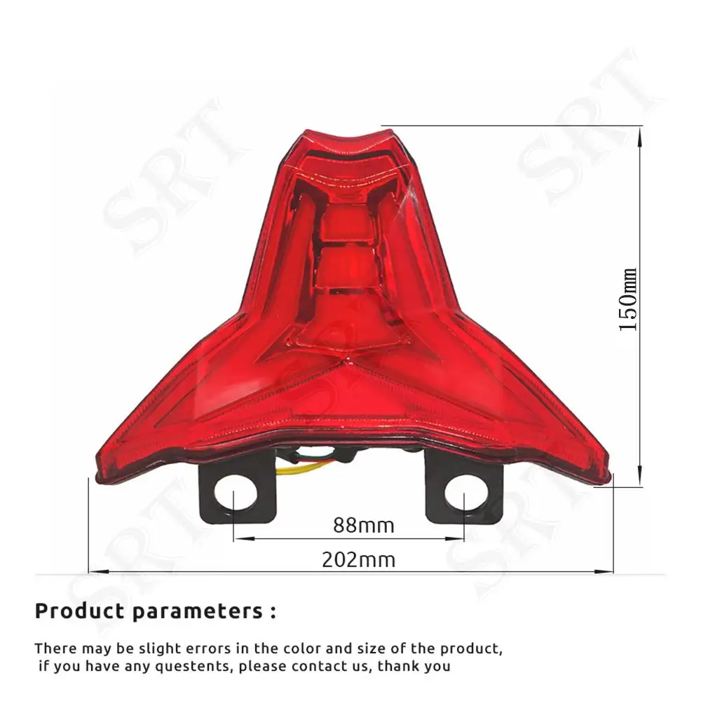 For Kawasaki Z1000 Z400 Z250 Ninja 400 250 ZX 6R 10R 25R Motorcycle Rear Brake Turn Signal Integrated LED Taillight 2016-2022