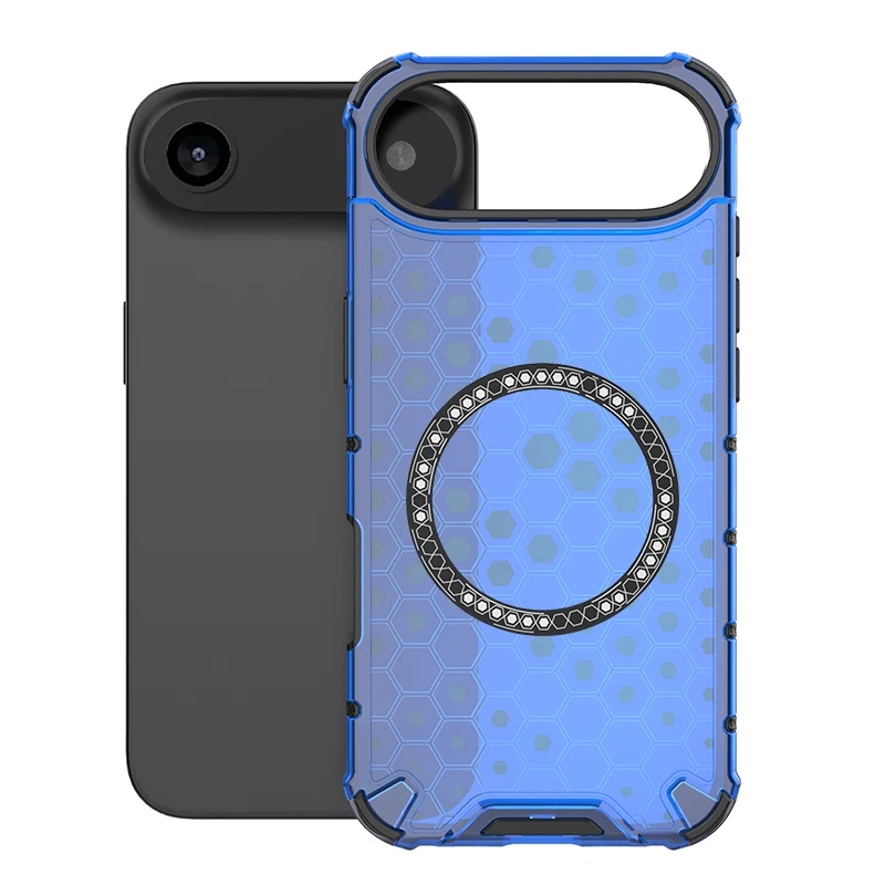 

Luxury Beehive Pattern For Magsafe Magnetic Case Wireleess Charging For Iphone 17Air 16 15 14 13 12 11 Pro Max Shockproof Covers