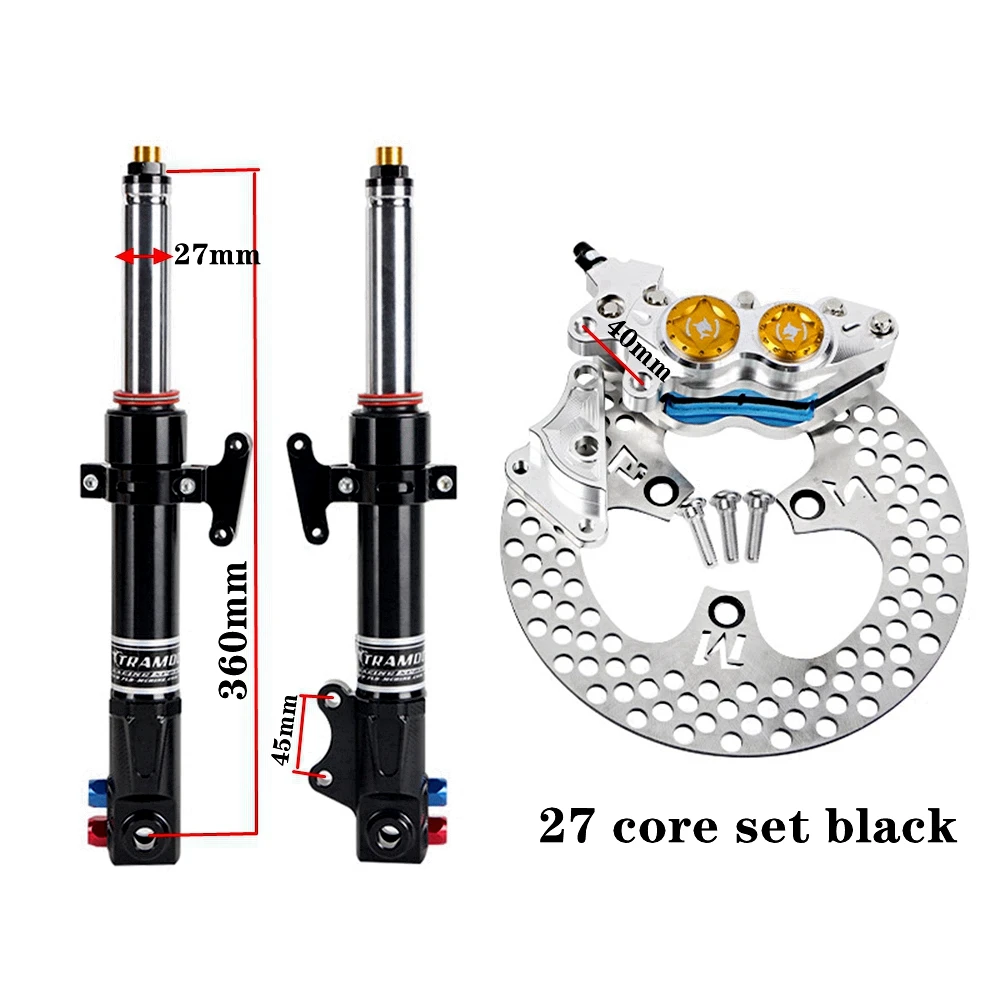 For Ninebot Scooter C90/E80C/E200P/N70/N85C Modify 27core/31core 360/390mm Front Shock Absorber Brake Caliper 220 Disc Brake set