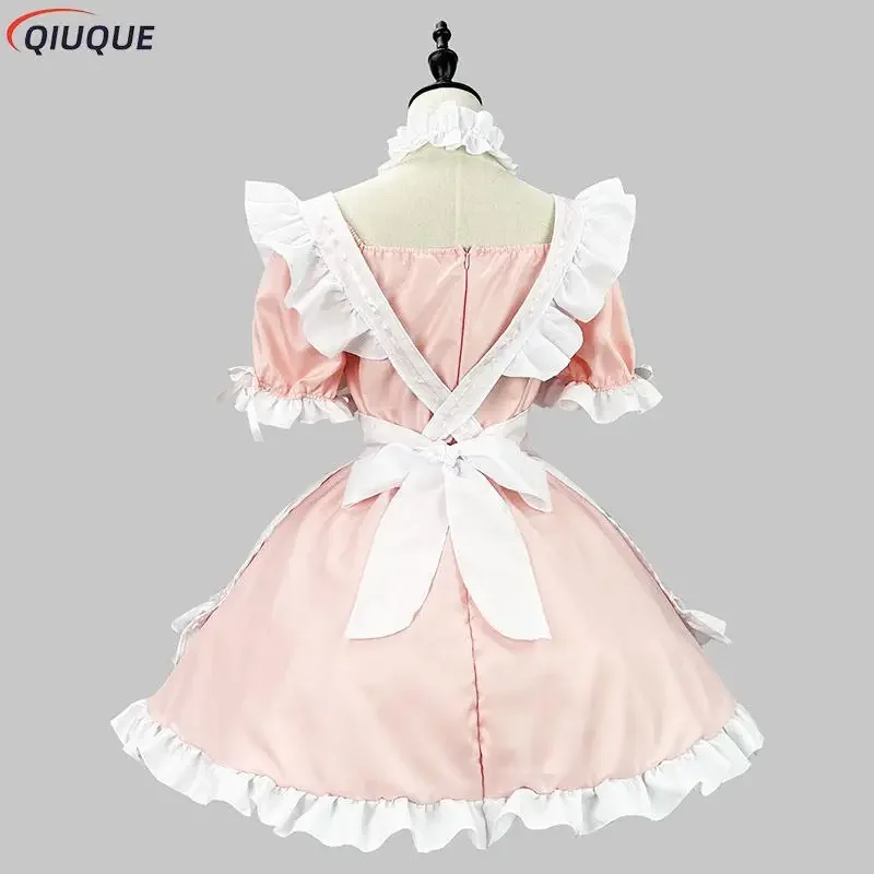 Japanese Maid Uniform Lovely Girl Student Lolita Dress Cosplay Costume Sweet Cute Cat Cafe Princess Harajuku Kawaii Lingerie