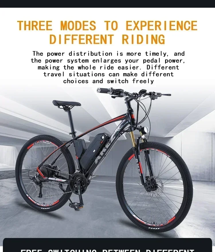 AKEZ Mountain Electric bicycle 500W Motor 48V13AH Lithium battery 50KM/H Adult Electric Bike 27speed urban road electric bicycle