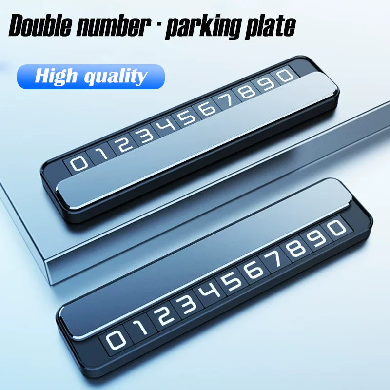 New Double-number Temporary Parking Sign Multi-functional Traceless Moving Number Plate Creative Hidden Temporary Parking Sign