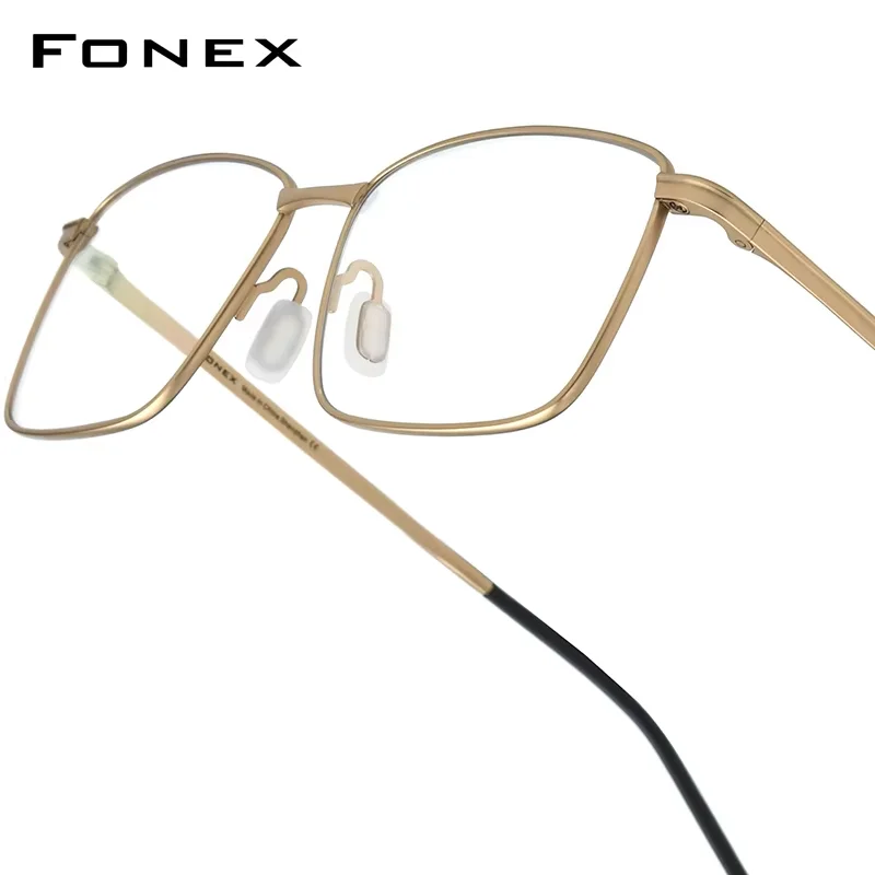 

Титановая оправа для очков FONEX, женские дизайнерские квадратные очки для мужчин, японские сверхлегкие высококачественные очки 85705