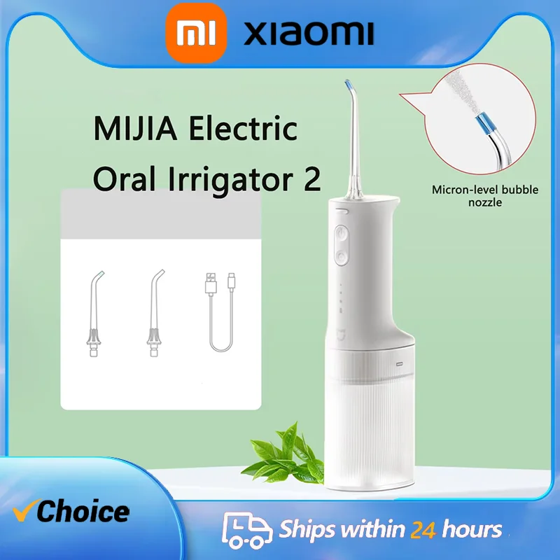 

Портативный ирригатор для полости рта XIAOMI MIJIA, 2 нити, резервуар для воды на 200 мл, четырехскоростной режим, стоматологические ирригаторы для воды, 140 шт., чистые зубы