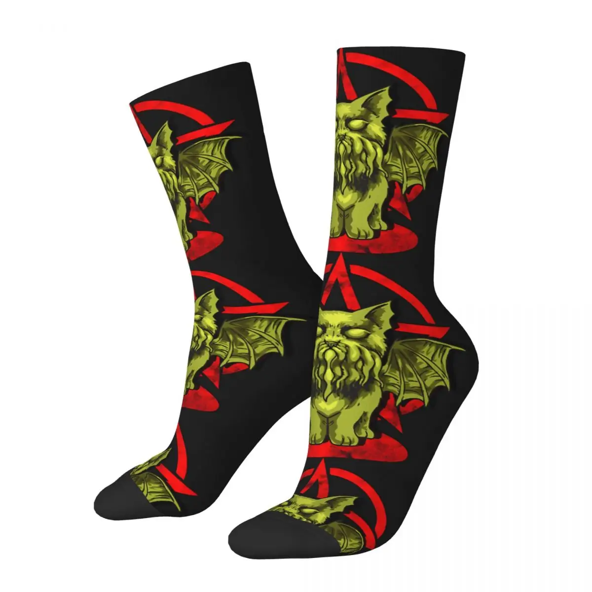 Cute & Satanic Cathulhu Kawaii Cat Cthulhu Men Women Socks Outdoor Novelty Spring Summer Autumn Winter Stockings Gift