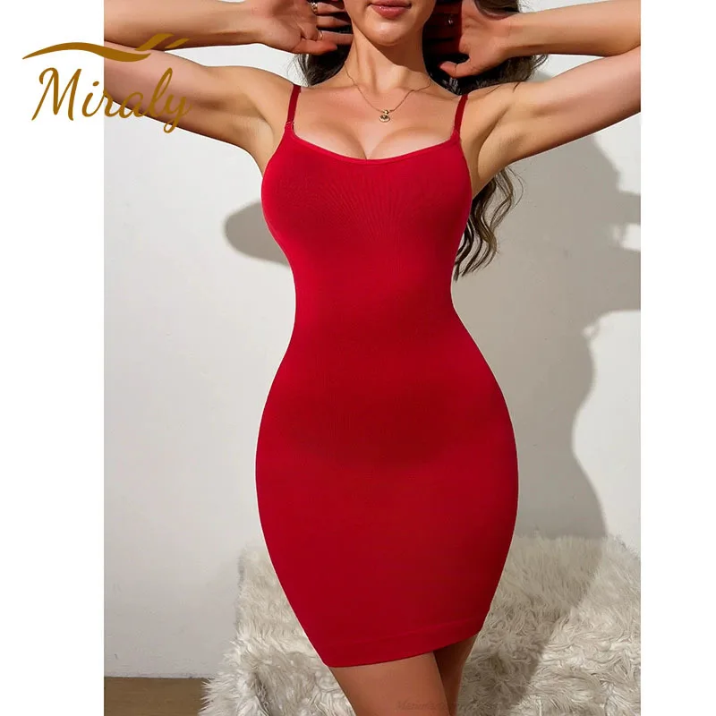 New Seamless Shapewear Slips Sleeveless Under Dress Women Smooth Dress Full Slips Body Shaper Tummy Control Slip Slimming Cami