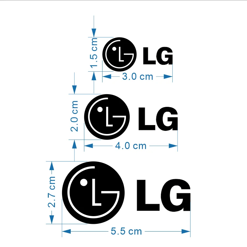 High-quality LG Metal Sticker Washing Machine Refrigerator Monitor Logo Sticker Mobile Phone Sticker Electric Appliance Sticker