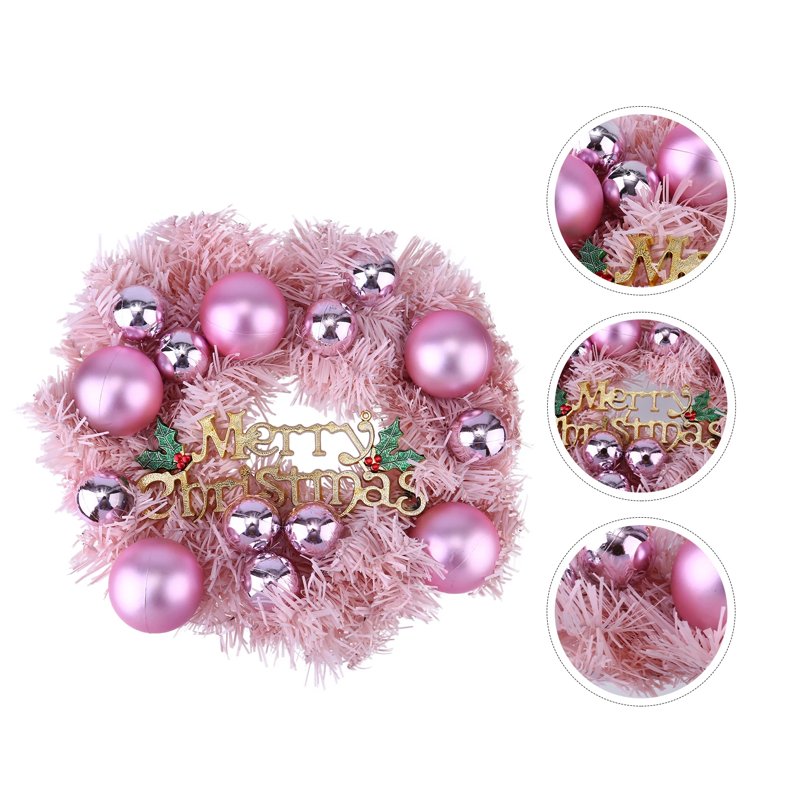 

1pc Christmas Wreath Decorative Garland Door Wall Hanging Ornament Festival Holiday Decoration Party Event Home Outdoor Display