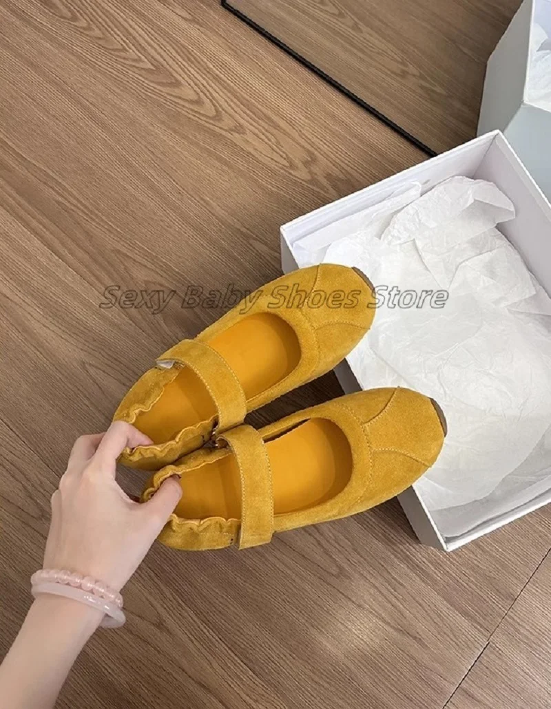 flat-bottomed-retro-velcro-ballet-style-single-shoes-for-women-round-toe-shallow-mouth-mary-jane-shoes-for-womengenuine-leather