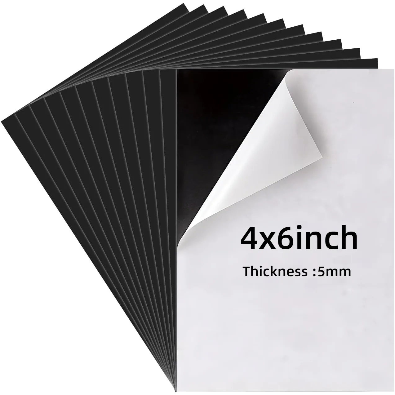 Selbstklebende Magnetfolien 4 x 6 Zoll Fotomagnete, Flexible Magnetblätter mit Rückseite für Basteln, Fotos, Bilder, Leicht Abziehbar – Detail 1