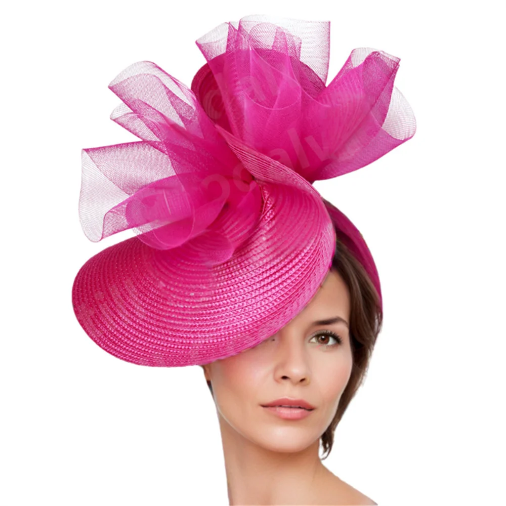 

Wedding Veils Fascinator Hats For Chuch Derby Headpiece Headband Ladies Elegant Royal Ascot Headpiece With Headband Pillbox Cap