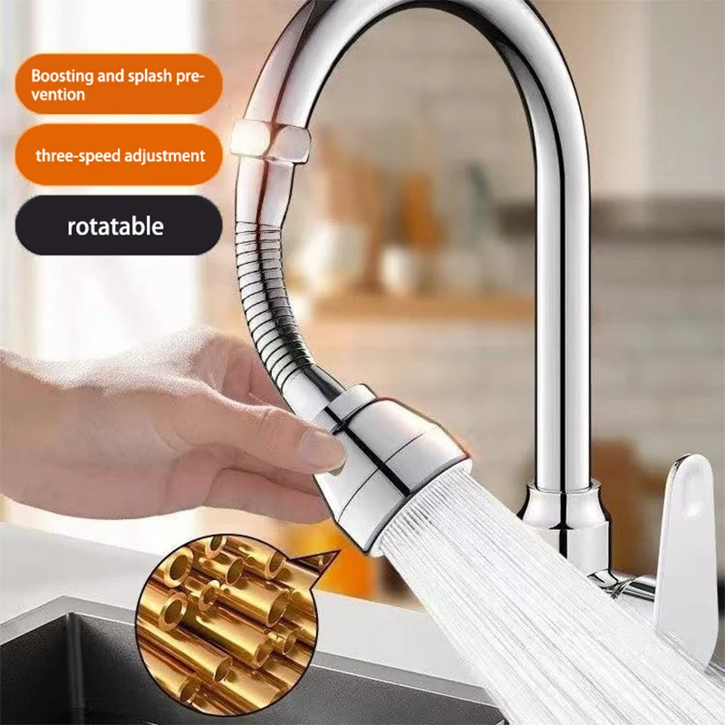 

3-speed All-copper Faucet Anti-base Water Universal Extender Anti-splash Water Extension Faucet Filter Bubbler