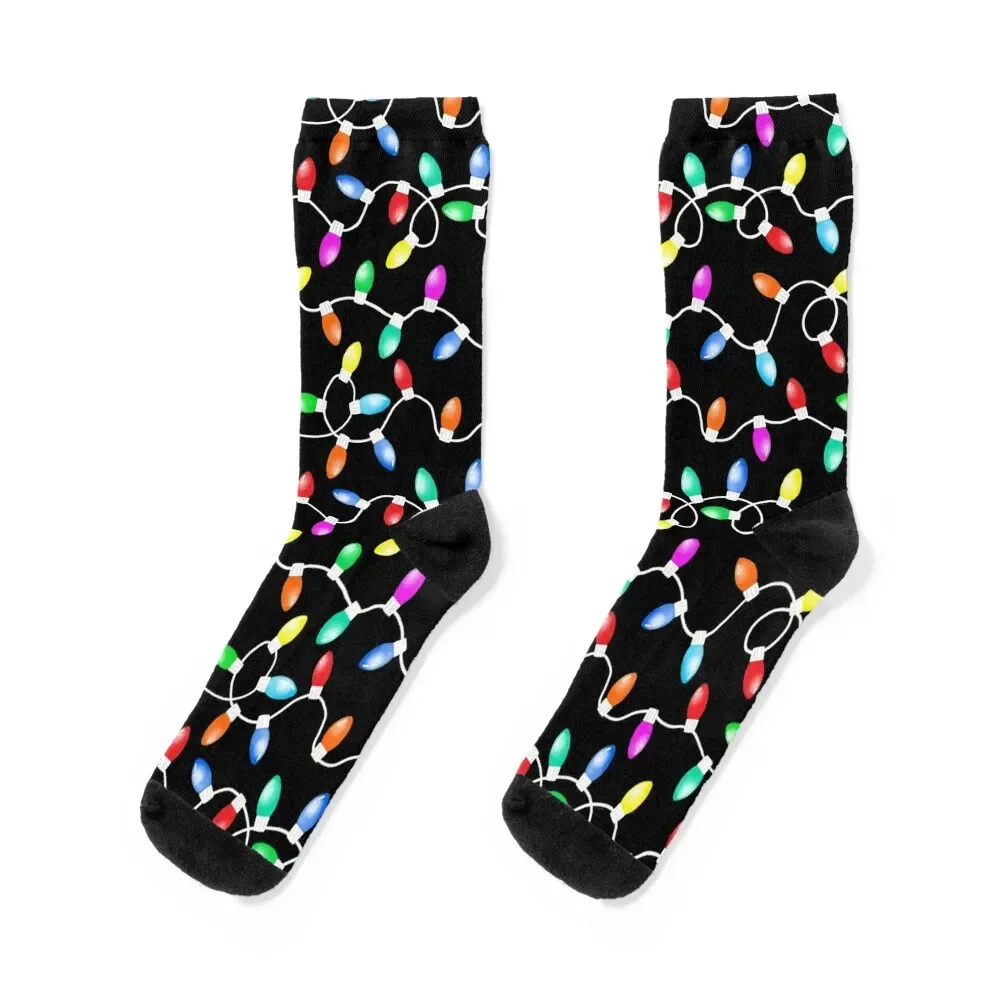 

Christmas Lights Pattern Socks FASHION football luxe summer Socks Women's Men's