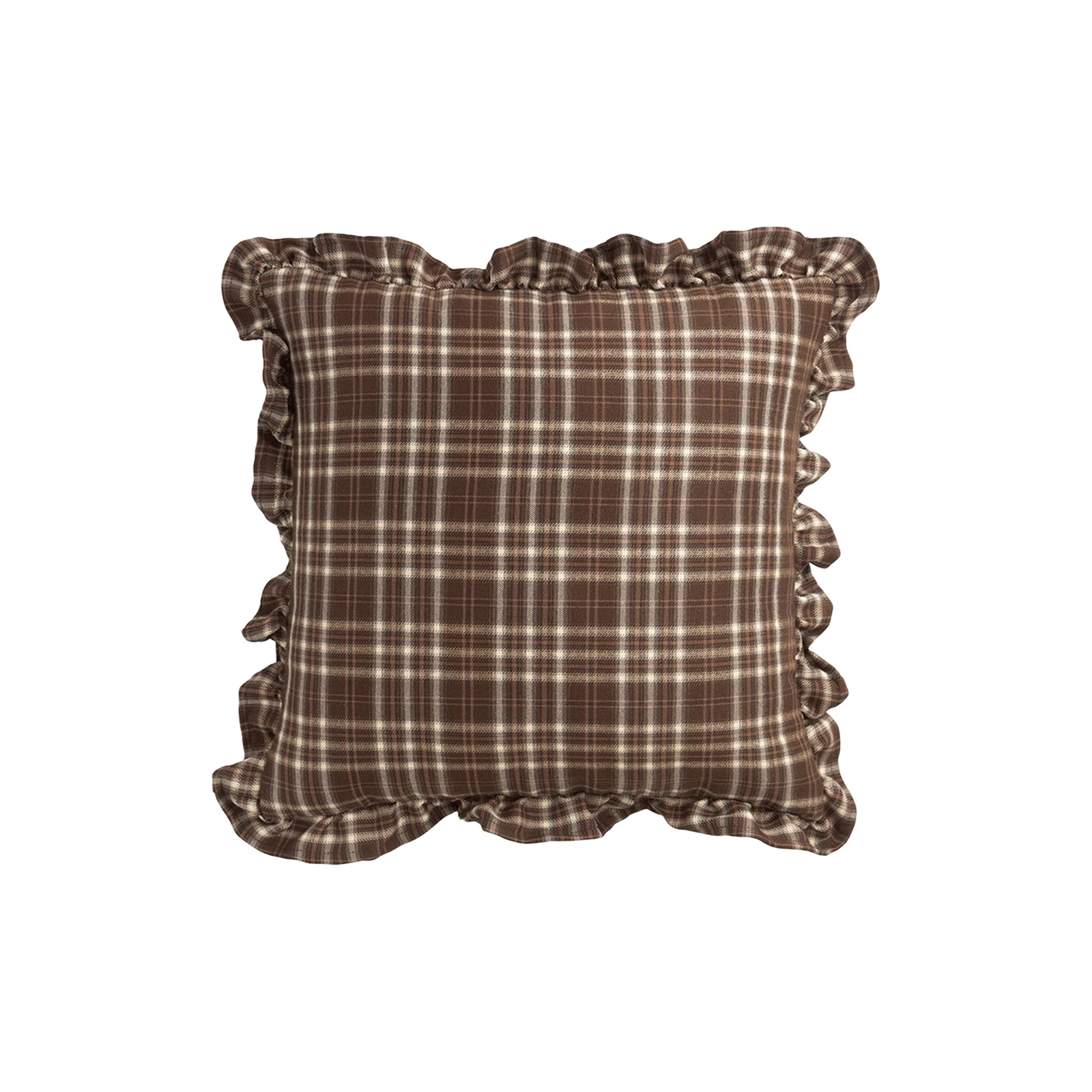 45x45cm Pillowcase Sofa Living Room American Retro Square Wood Bed Red Checkered Waist Pillow Cover Core free Headboard Backrest