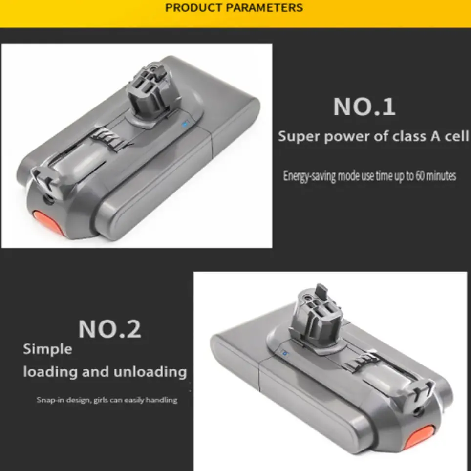 Imagem -02 - Bateria de Aspirador para Dyson Atualização V11 4800mah 6800mah 7800mah 9800mah 25.2v