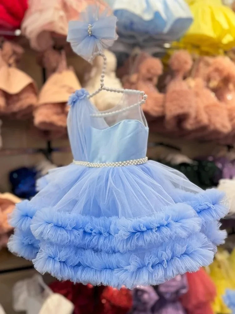 Robe de mariée en dentelle perlée pour enfants, robe de reconstitution historique pour bébé, robe de princesse pour enfants, vêtements de fête d'anniversaire pour enfants, robe élégante et éducative, 2024