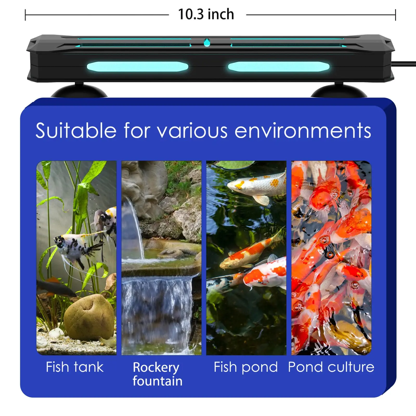 Fish Tank UV Sterilization Lamp With Protective Cover And Timer Aquarium Disinfection Accessories Waterproof 5W/9W/13W