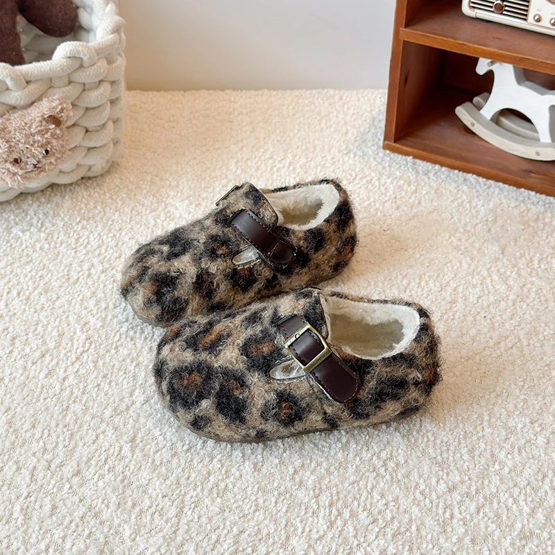 

Children's warm and anti-skid cotton shoes new winter style with thickened kids cotton shoes