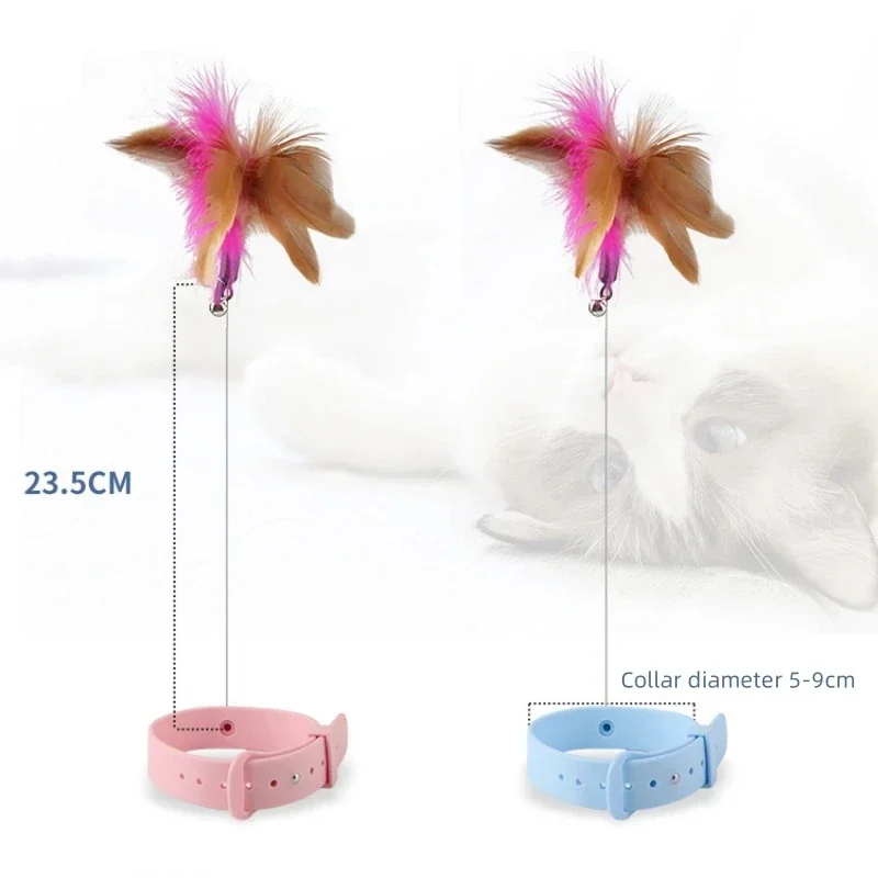 Collar Teaser Cat Stick Self High Cat Toy Sleeve Collar Feather Bell Cat Toy Pet Supplies