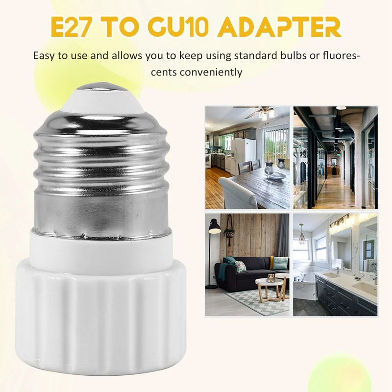 محول المصباح الكهربائي CFL LED ، محول المصباح ، مقبس المسمار ، تمديد القاعدة ، E27 إلى GU10