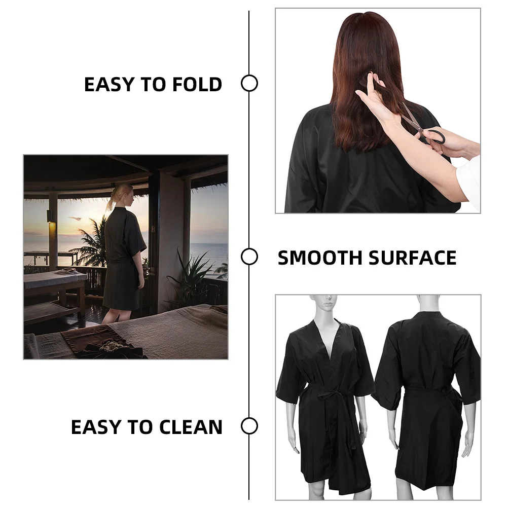 2 шт., салонный спа-халат, халат для гостей, парикмахерская одежда, регулируемая талия, красивый халат для женщин и мужчин, мульти-душ